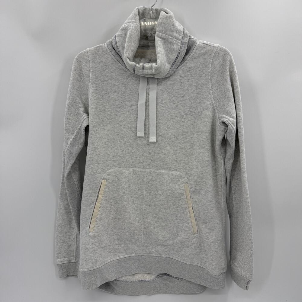 LULULEMON Womens Avenue Pullover Size 8 Grey Full Neck Sweatshirt Fleece